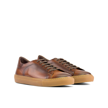 Classic Brown Leather Sneakers