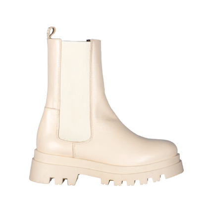 Leather Boots Odessa White