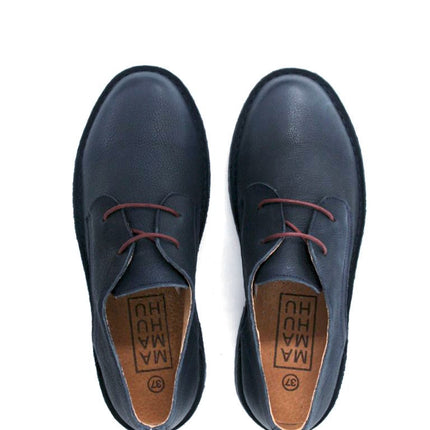 leather moccasin-Oxford Dark Navy Smooth by Ethical & Sustainable Fashion Brand Mamahuhu