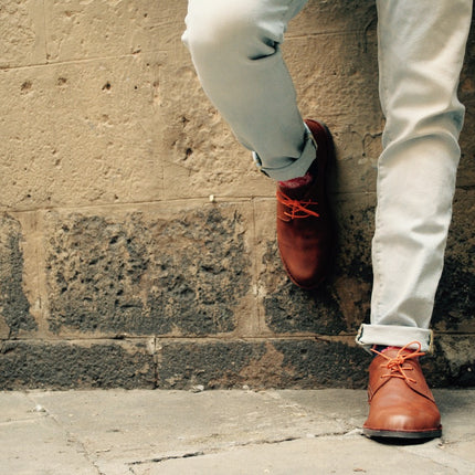 leather moccasin-Oxford Cognac Smooth by Ethical & Sustainable Fashion Brand Mamahuhu