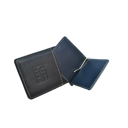 Wallets-Money Clip Wallet 2in1 Black by Ethical & Sustainable Fashion Brand Mamahuhu